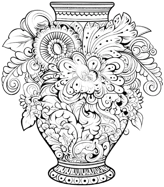 malvorlage-bluehende-vase-mit-pflanzen-und-mustern