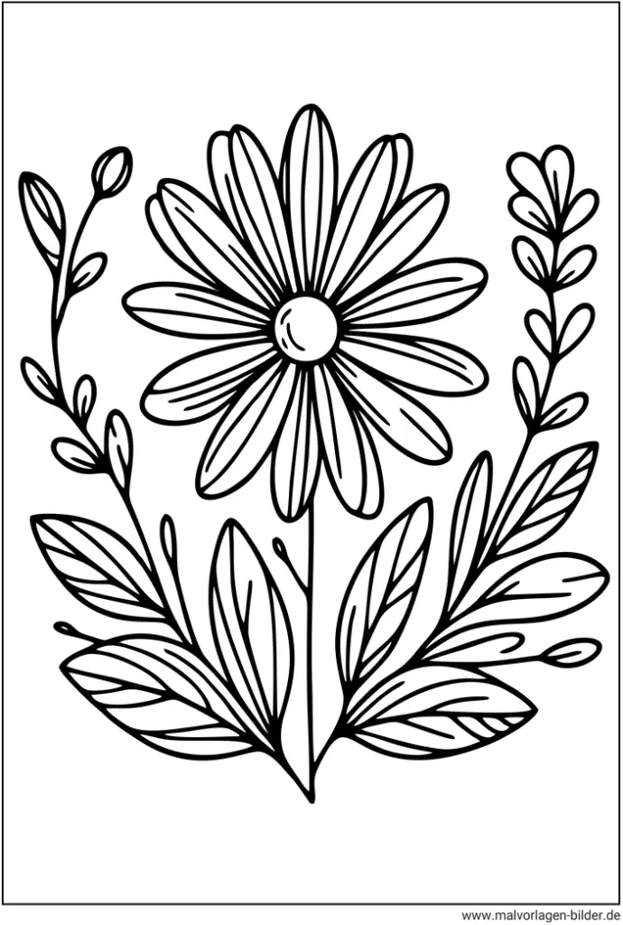 malvorlage-blume-ausmalen-kreativ