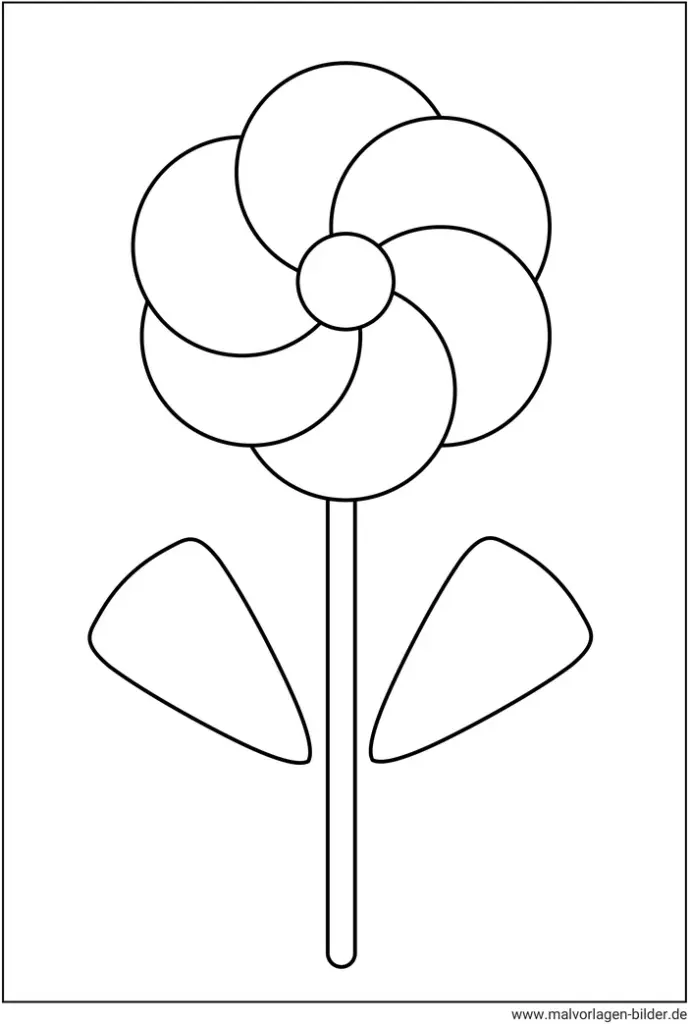 malvorlage-blume-ausmalen-kreativ-gestalten