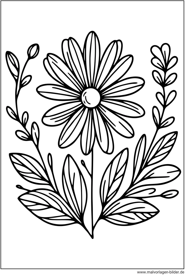 malvorlage-blume-ausmalen-kreativ