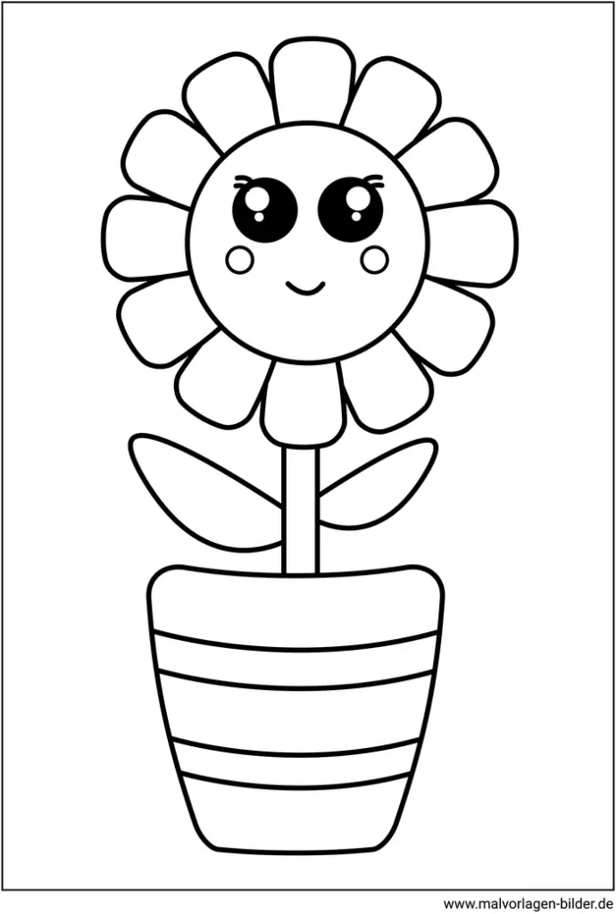 malvorlage-blume-im-topf-zum-ausmalen