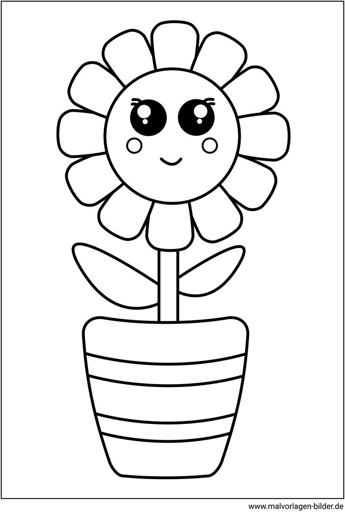 malvorlage-blume-im-topf-zum-ausmalen
