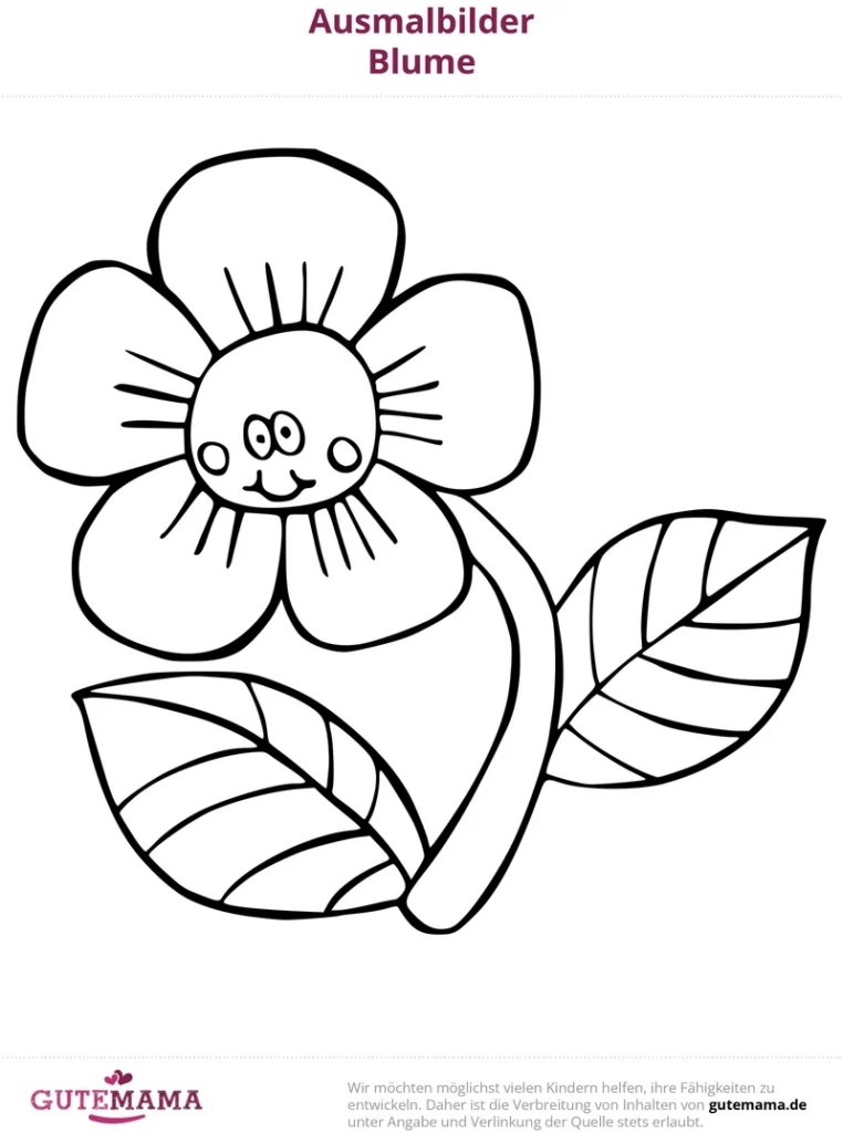 malvorlage-blume-laechelnd-kreativ-ausmalen