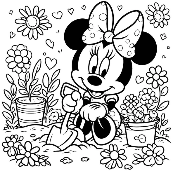 malvorlage-blumen-gartenarbeit-fruehling