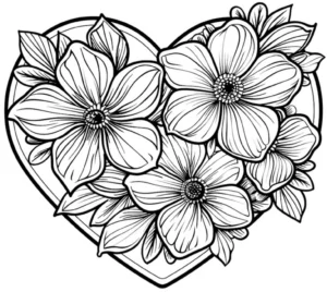 malvorlage-blumen-herz-ausmalen