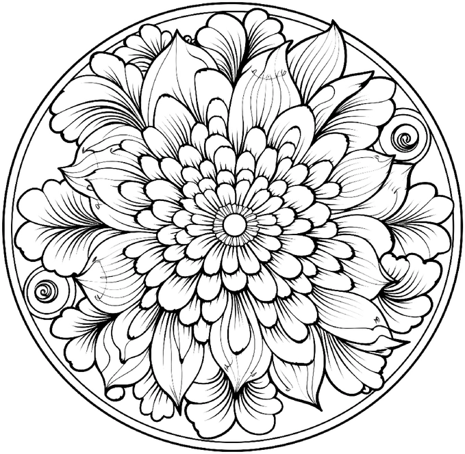 malvorlage-blumen-mandala-farbenfrohes-ausmalen