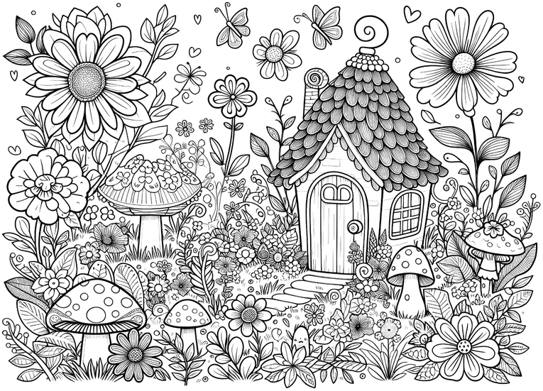 malvorlage-blumen-und-garten-haus