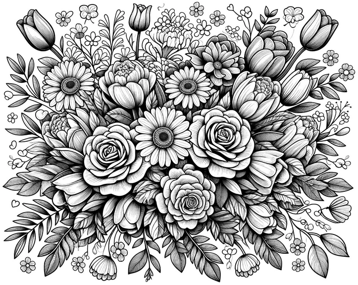 malvorlage-blumenarrangement-zum-ausmalen