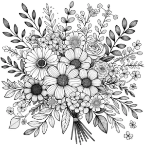 malvorlage-blumenbouquet-ausmalen