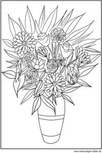 malvorlage-blumenstrauss-ausmalen