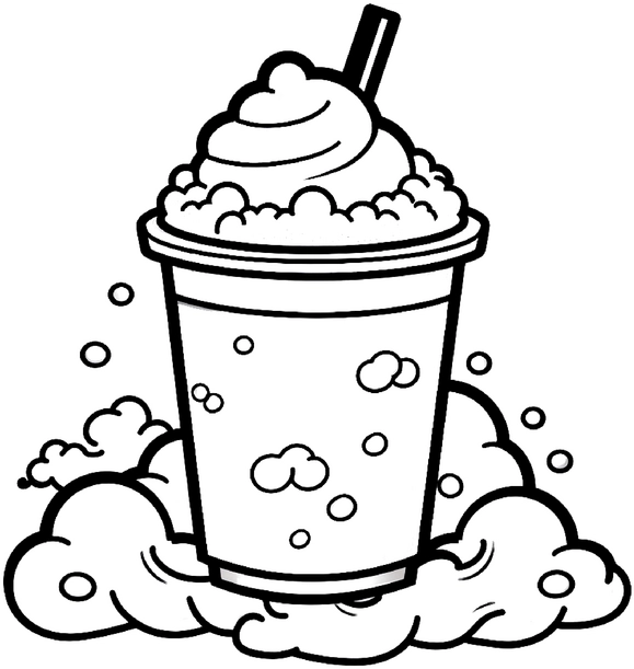 malvorlage-bubble-tea-mit-sahne-und-blasen