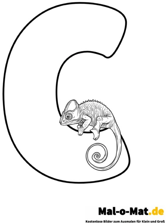 malvorlage-buchstabe-c-chamaeleon