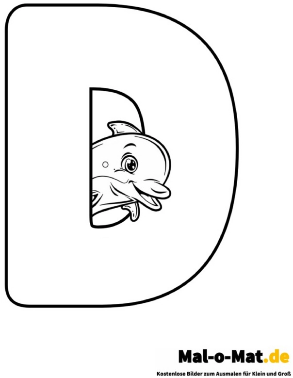 malvorlage-buchstabe-d-delfin