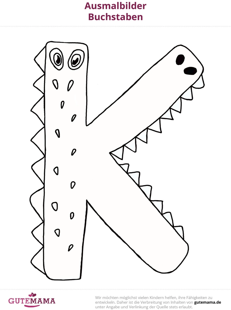 malvorlage-buchstabe-krokodil-k