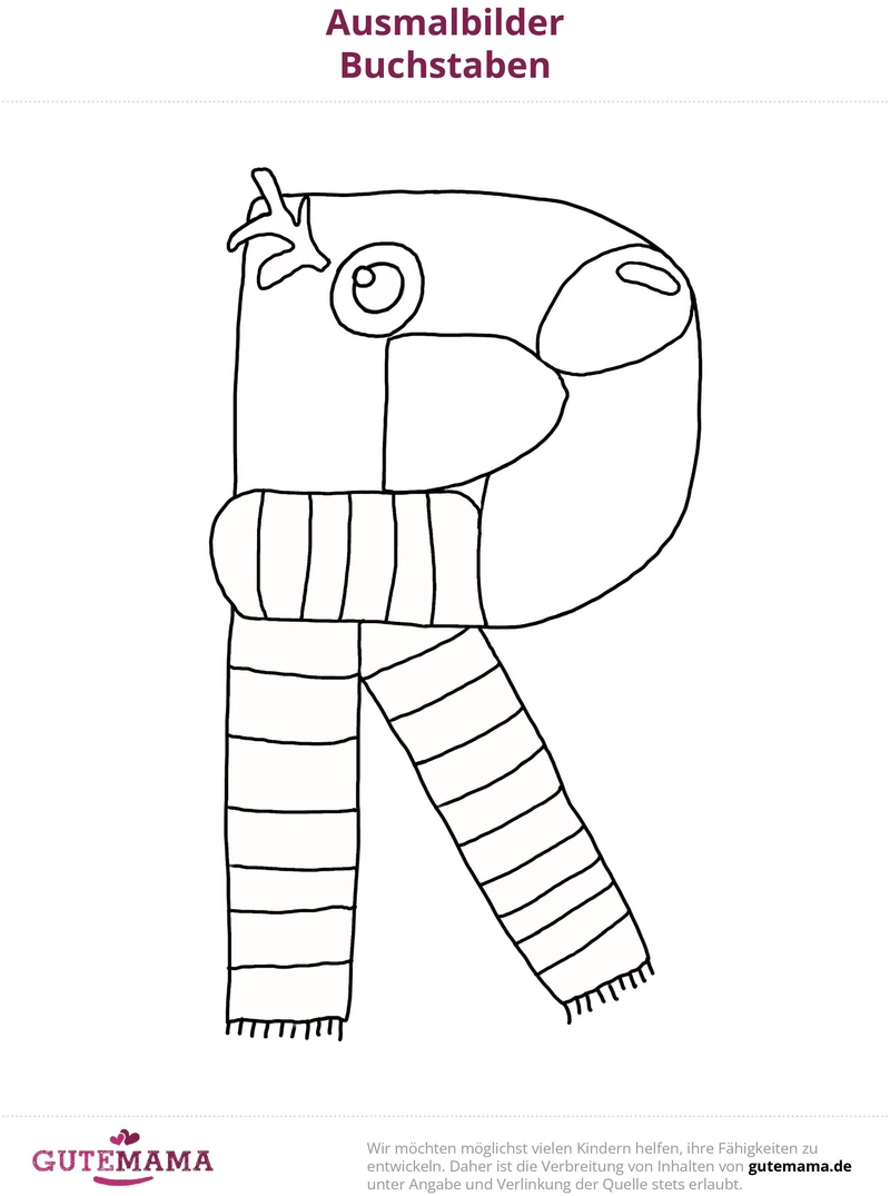 malvorlage-buchstabe-r-tieraehnlich