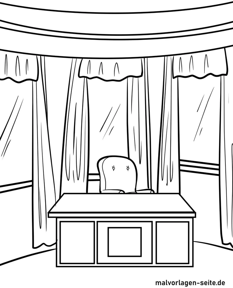 malvorlage-buero-mit-schreibtisch-und-vorhaengen