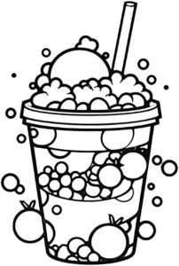 malvorlage-bunter-bubble-tea-mit-eis