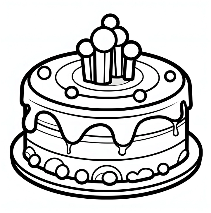 malvorlage-bunter-geburtstagskuchen-mit-kerzen