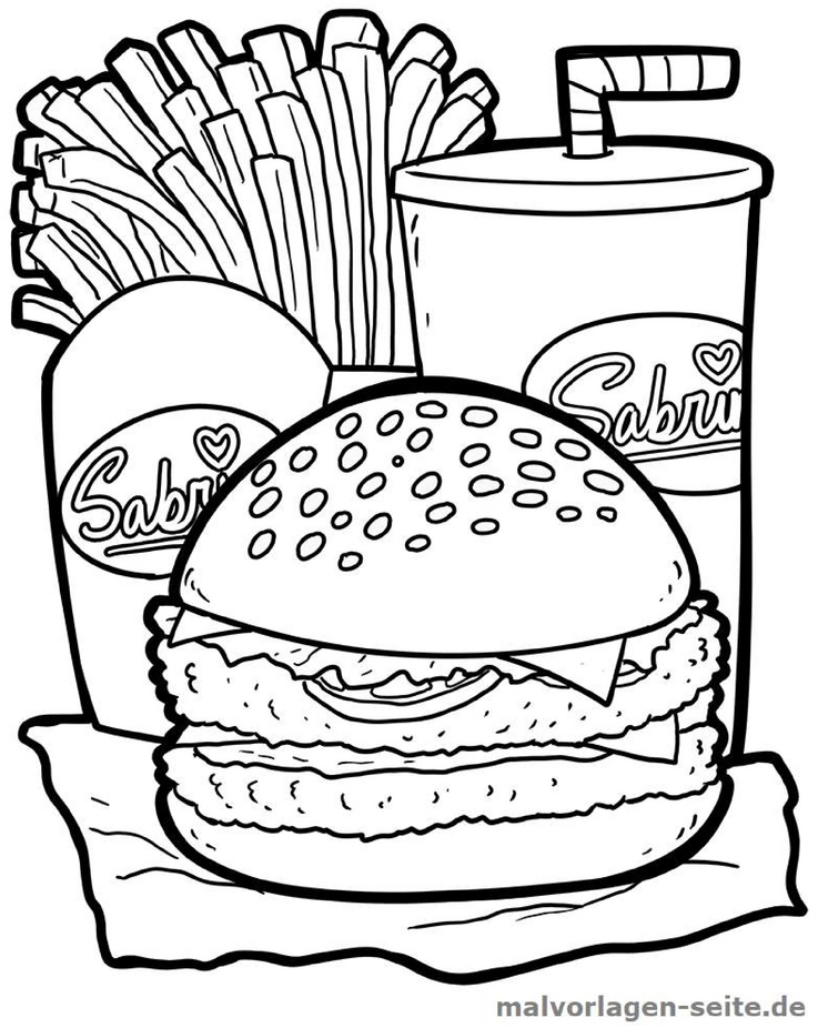 malvorlage-burger-pommes-getraenk-ausmalen