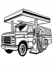 malvorlage-bus-an-der-tankstelle