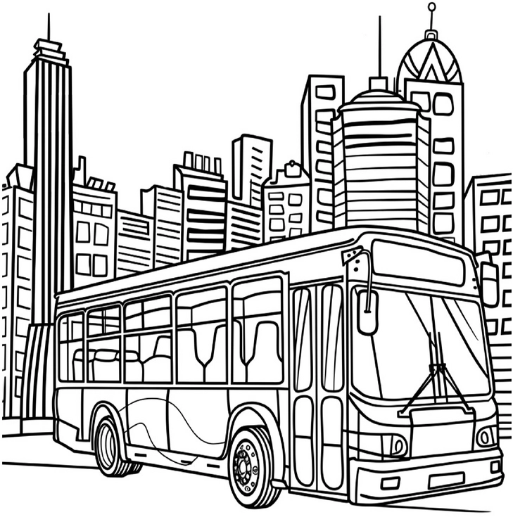 malvorlage-bus-in-der-stadt