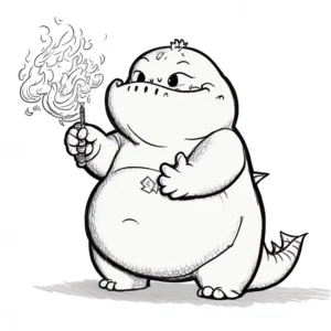 malvorlage-cartoon-monster-mit-feuerzeug