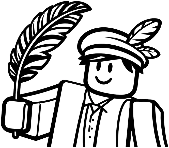 malvorlage-charakter-mit-feder