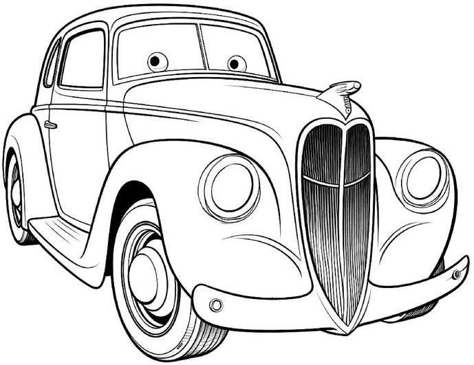 malvorlage-charismatisches-auto-zum-ausmalen