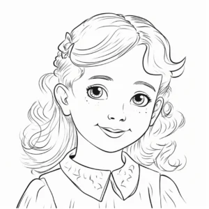 malvorlage-charmantes-maedchen-mit-lockigem-haar