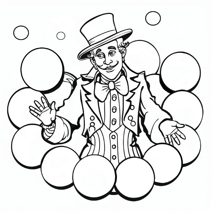 malvorlage-clown-jonglierbaelle