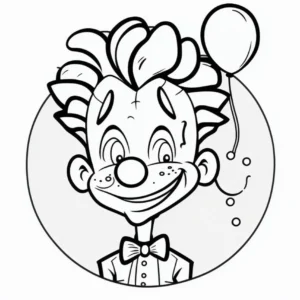 malvorlage-clown-mit-ballon