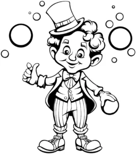 malvorlage-clown-mit-blasen-zum-ausmalen