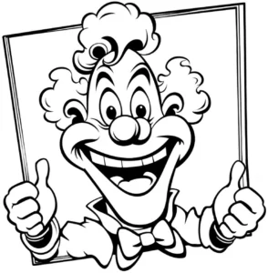 malvorlage-clown-mit-grossem-laecheln