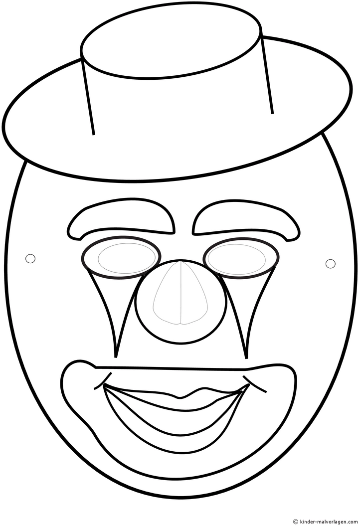 malvorlage-clown-mit-hut-und-grossen-augen