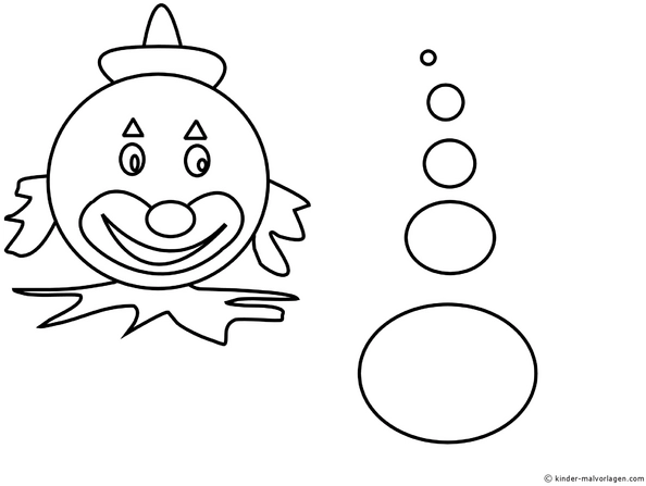 malvorlage-clown-mit-veraenderten-formen-und-farben