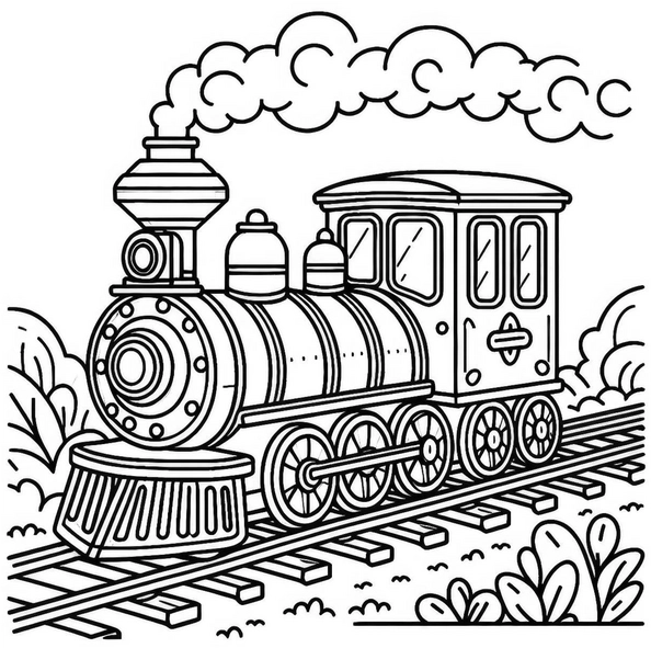 malvorlage-dampflok-ausmalbild-eisenbahn-kreativ