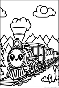 malvorlage-dampflok-ausmalen