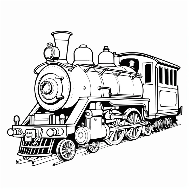 malvorlage-dampflok-eisenbahn-ausmalbild