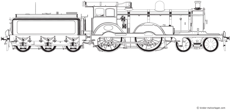 malvorlage-dampflok-eisenbahn-kreativ-ausmalen