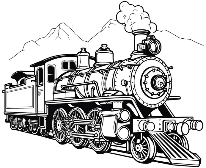 malvorlage-dampflokomotive-im-bergland