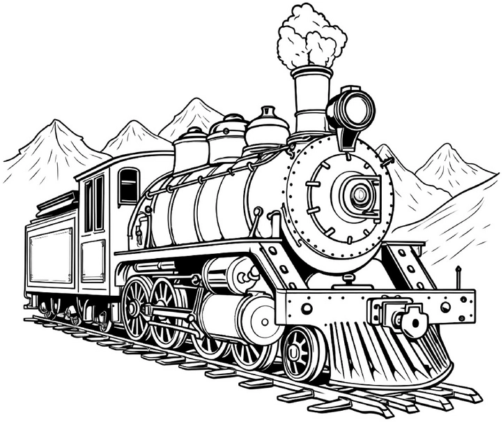 malvorlage-dampflokomotive-in-berglandschaft