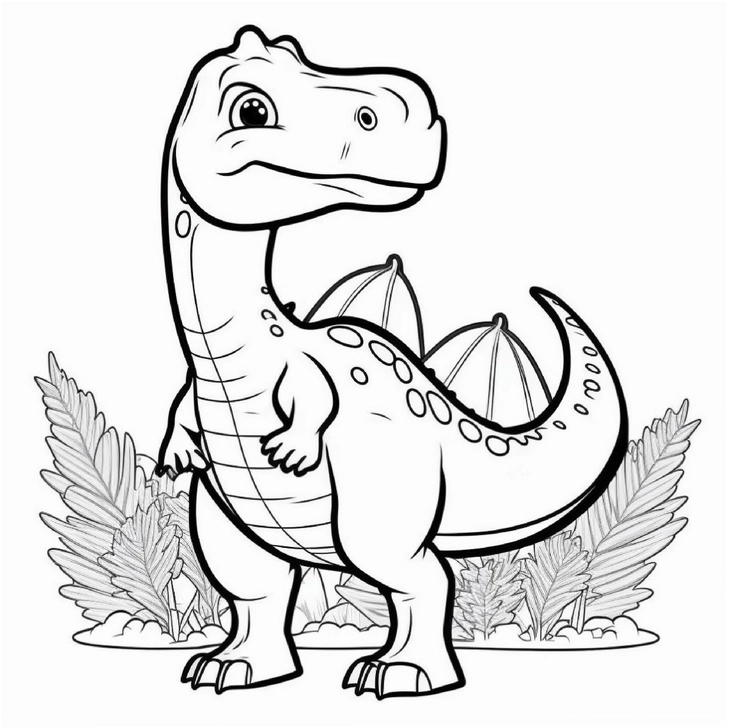 malvorlage-dinosaurier-niedlich-ausmalen