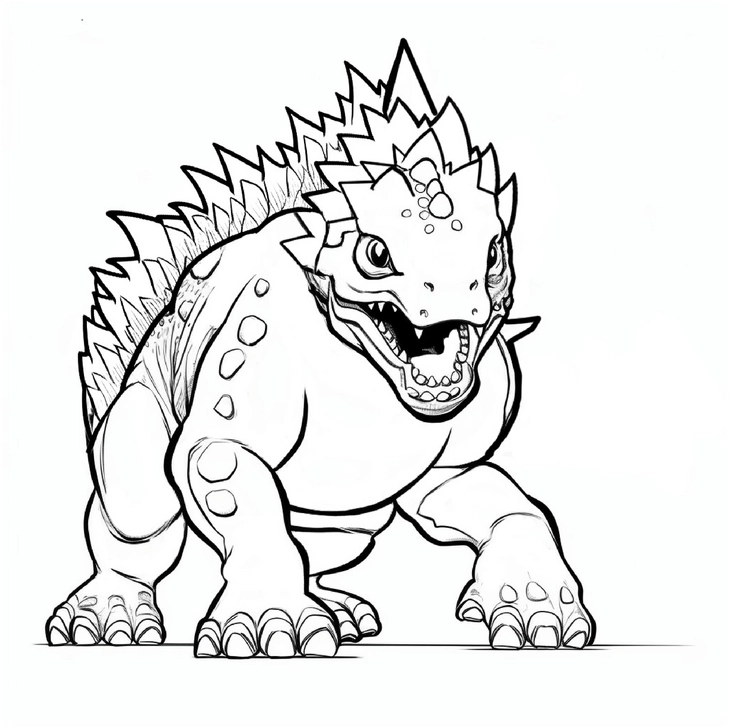malvorlage-dinosaurier-stachelig-und-scharf