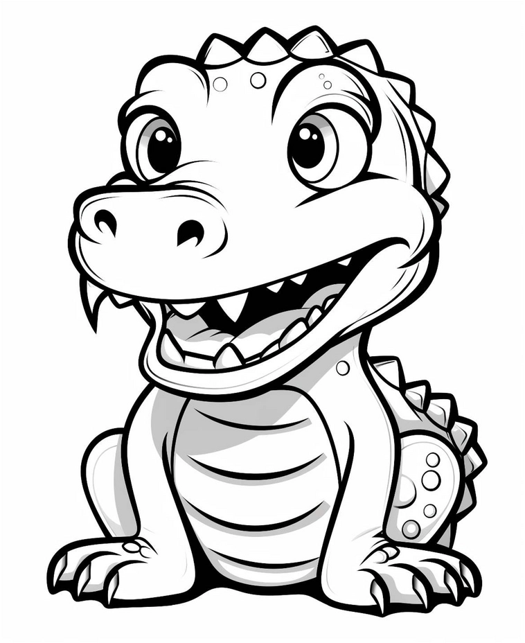 malvorlage-dinosaurierbaby-kreativ-ausmalen
