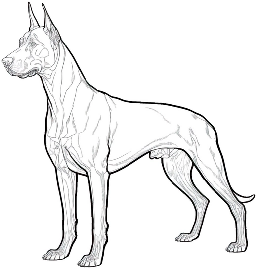 malvorlage-dobermann-ausmalbild