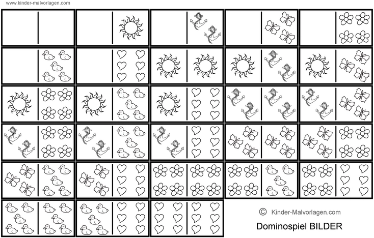 malvorlage-domino-spiel-blumen-tiere