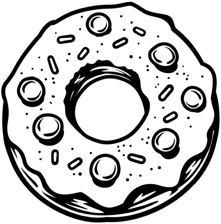 malvorlage-donut-zum-ausmalen