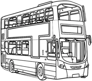malvorlage-doppeldeckerbus-ausmalbild