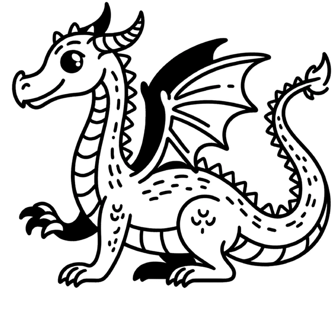 malvorlage-drache-grossen-fluegeln-freundliches-gesicht