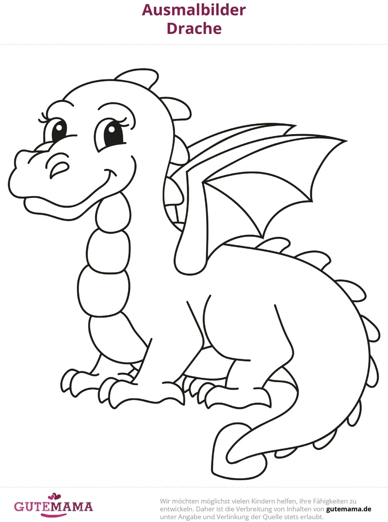 malvorlage-drache-mit-grossen-augen-und-fluegeln